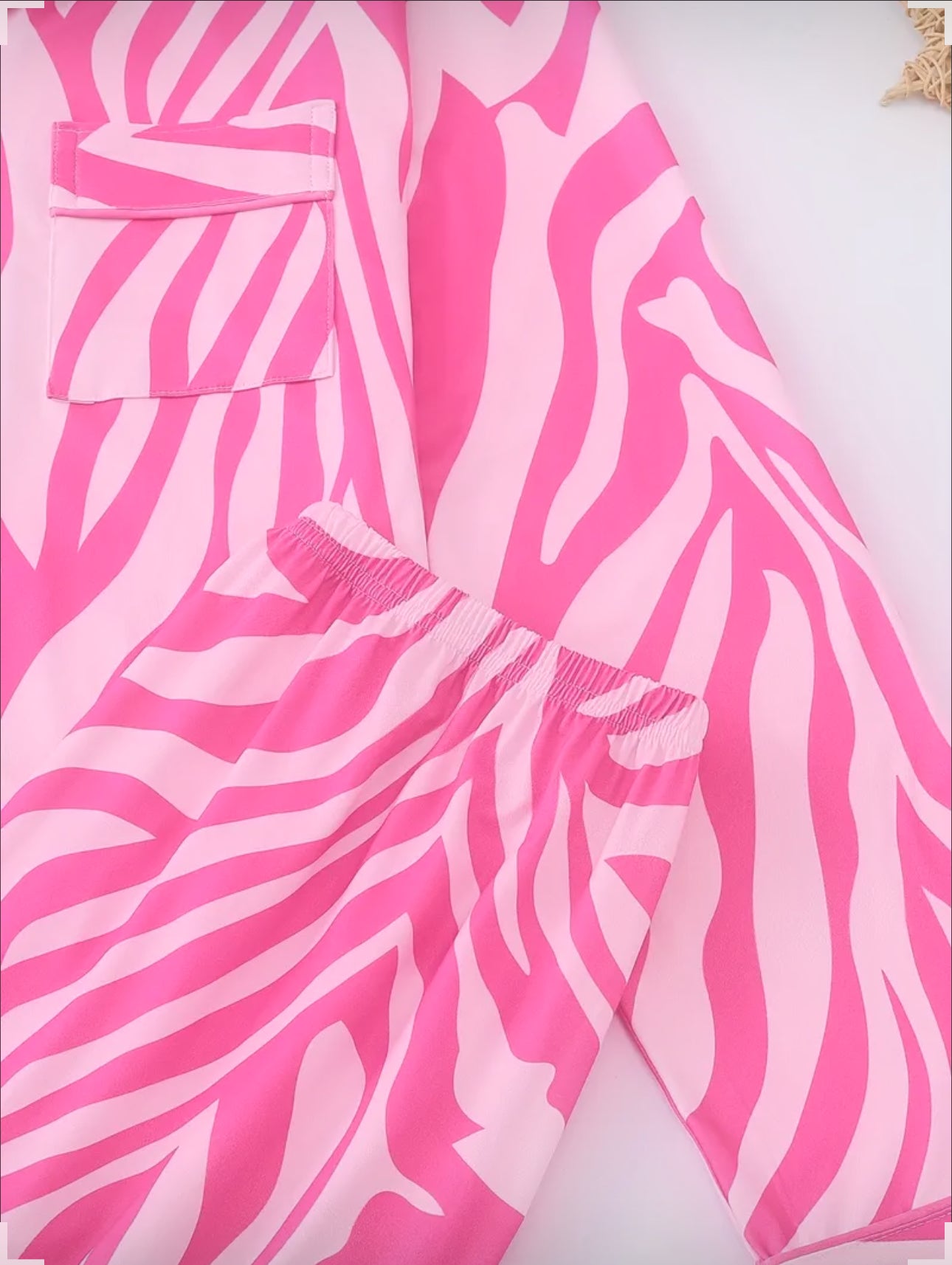 Pink zebra stripe pajama