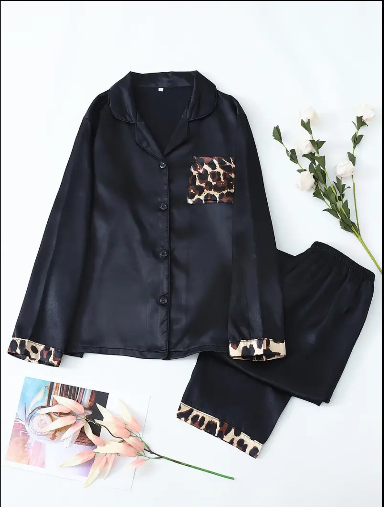 Casual printed button -bow