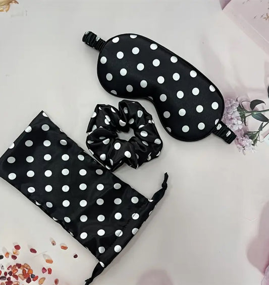 Polka dot eye mask
