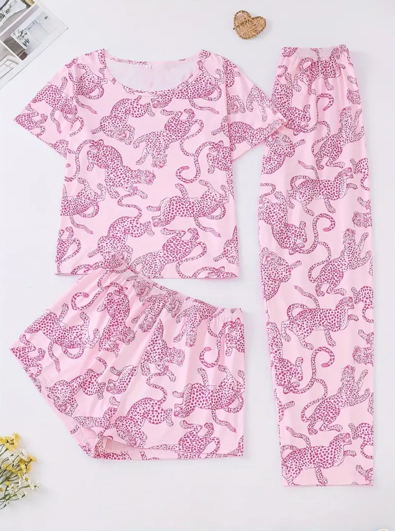 Leopard Print Pajama set